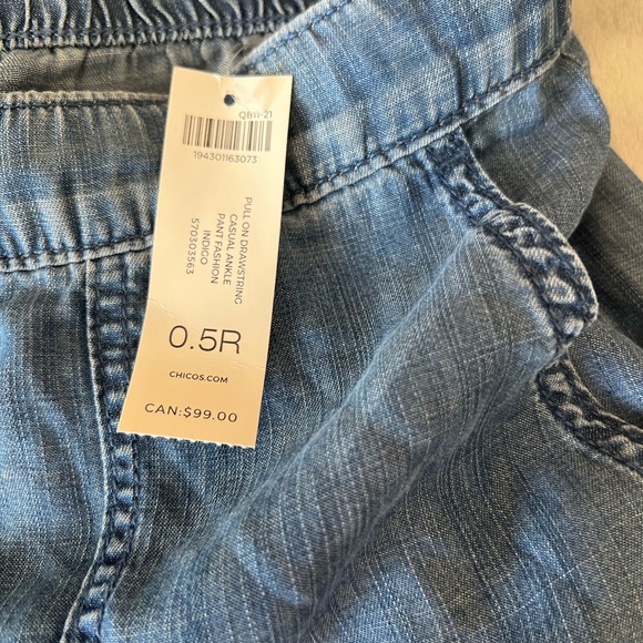 CHICO'S Pull-On Drawstring Casual Ankle Pant - Picture 3 of 7